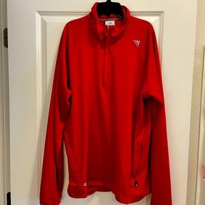 Red adidas men’s quarter zip pullover Large